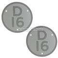 Plates for Renault tractors model D16 (pair)
