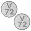 Plates for Renault tractors model V72 (pair)