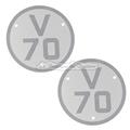 Plates for Renault tractors model V70 (pair)