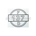 Sticker IHC Farmall F137D (unit)