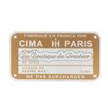 Identification plate French IHC (small model)