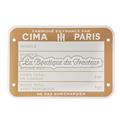 Identification plate French IHC (large model)