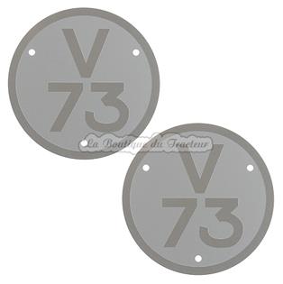 Plates for Renault tractors model V73 (pair)