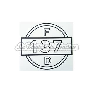 Sticker IHC Farmall F137D (unit)