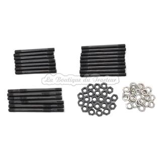Set of screws + studs for a cylinder head 3 cyl. Perkins A3.144 and A3.152 engine. Replaces the OEM part number: 43675.