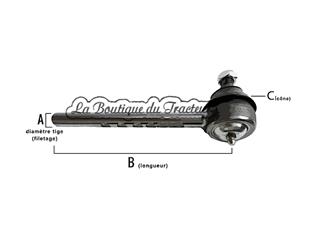 Someca 415, 450, 480, 500 threaded ball joint steering (OEM : 4950872)