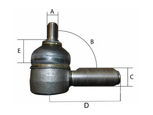 Rotule droite filetage à gauche de biellette de direction Renault (OEM : 7700505603)