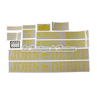 decal set JOHN-DEERE B 1°modèle