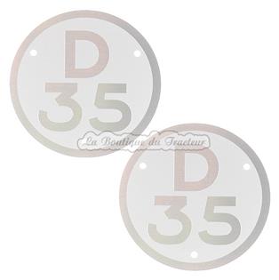 Plates for Renault tractors model D35 (pair)