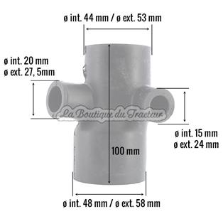 IH F135D, 137D bottom hose